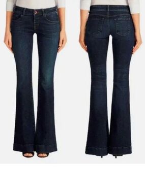 J Brand Dark Indigo Flare Jeans